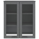 Vidaxl opzetkast hamar 85x35x100 cm massief grenenhout donkergrijs