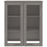 Vidaxl opzetkast hamar 85x35x100 cm massief grenenhout lichtgrijs