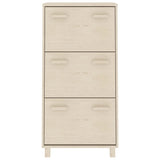 Vidaxl schoenenkast hamar 59,5x35x117 cm grenenhout honingbruin