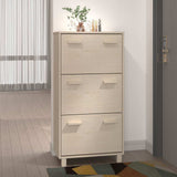Vidaxl schoenenkast hamar 59,5x35x117 cm grenenhout honingbruin