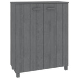Vidaxl schoenenkast hamar 85x40x108 cm massief grenenhout donkergrijs