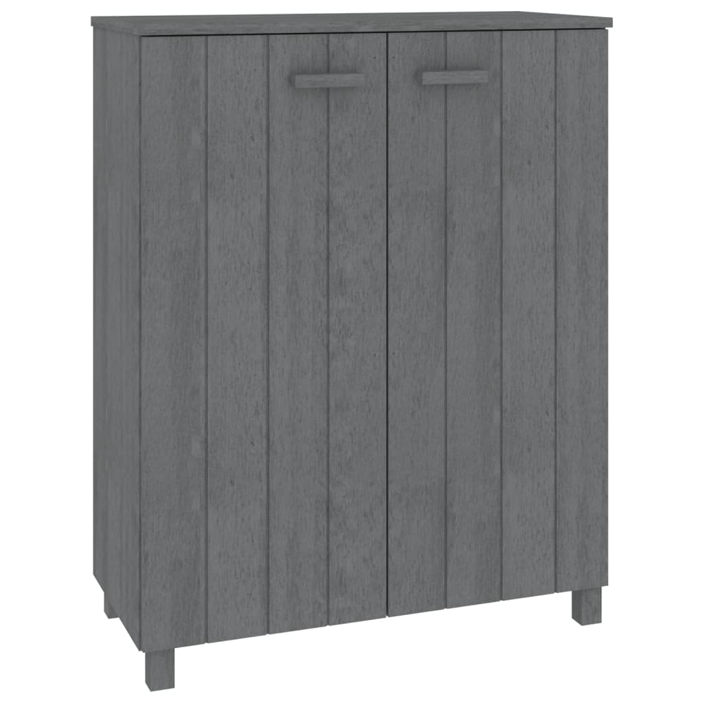 Vidaxl Cabinet da scarpe Hamar 85x40x108 cm Pinna solido Grigio scuro