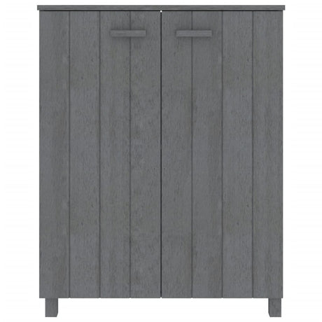 Vidaxl schoenenkast hamar 85x40x108 cm massief grenenhout donkergrijs