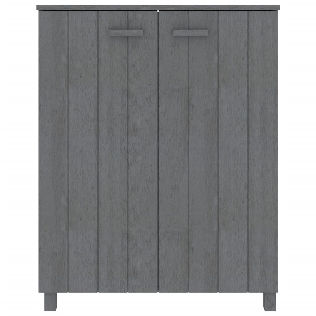 Vidaxl Cabinet da scarpe Hamar 85x40x108 cm Pinna solido Grigio scuro