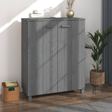 Vidaxl Cabinet da scarpe Hamar 85x40x108 cm Pinna solido Grigio scuro