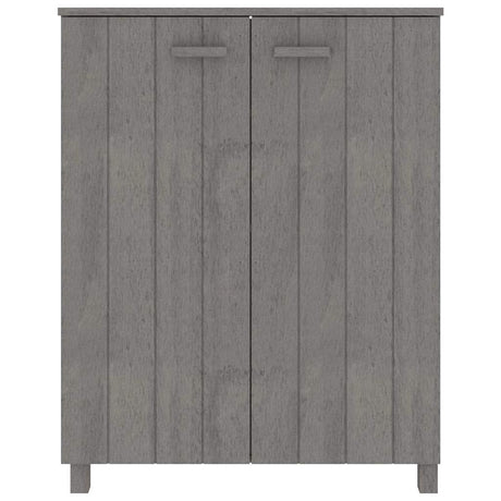 Vidaxl schoenenkast hamar 85x40x108 cm massief grenenhout lichtgrijs