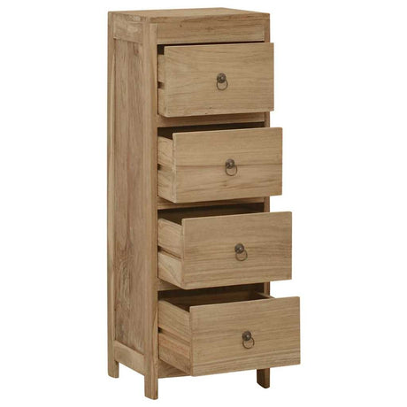 Vidaxl ladekast 30x30x90 cm massief teakhout