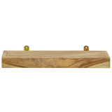 Vidaxl wandschappen 2 st 40x15x4 cm massief teakhout