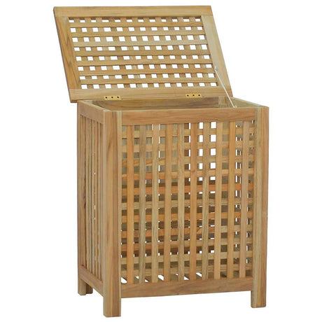 Vidaxl wasmand 50x35x60 cm massief teakhout