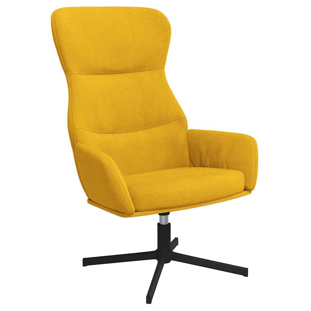 Vidaxl relaxstoel fluweel mosterdgeel