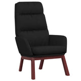 Vidaxl relaxstoel stof zwart
