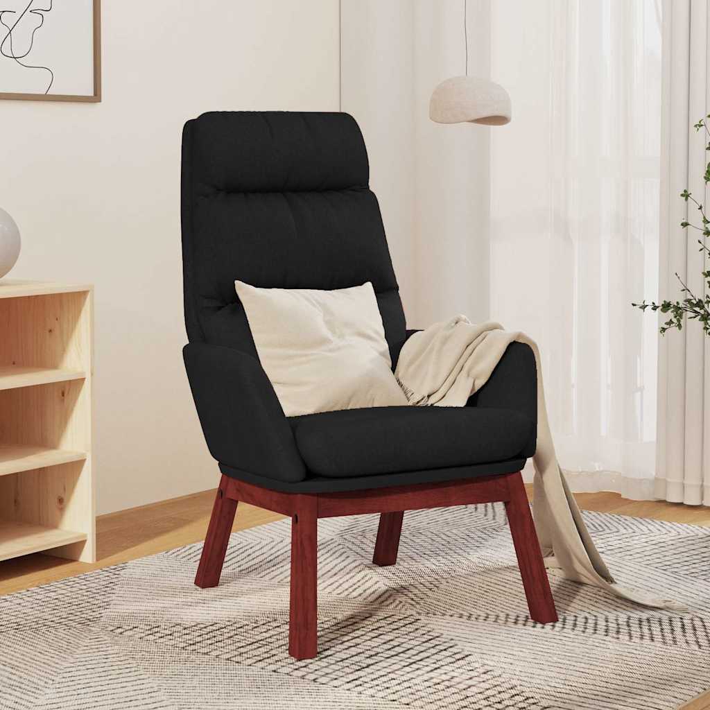 Vidaxl relaxstoel stof zwart
