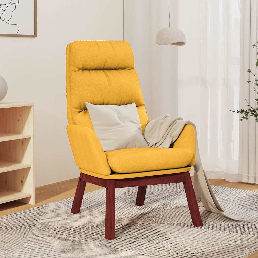 Vidaxl relaxstoel stof mosterdgeel
