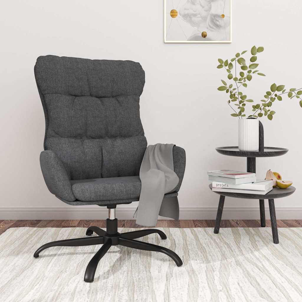 Vidaxl relaxstoel stof donkergrijs
