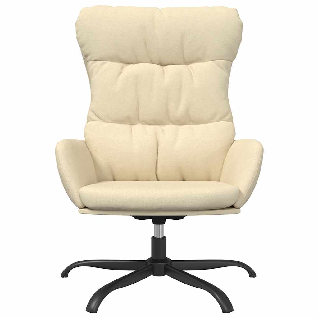 Vidaxl relaxstoel stof crèmekleurig