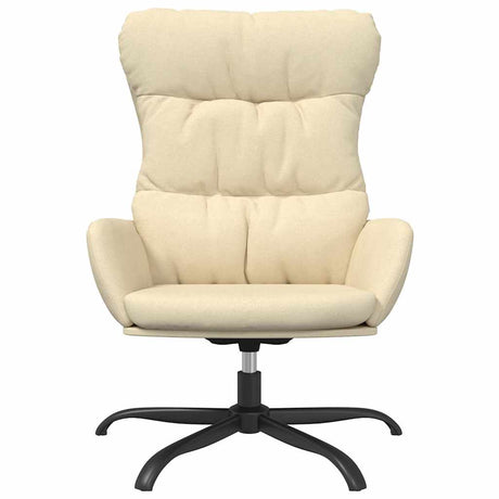 Vidaxl relaxstoel stof crèmekleurig