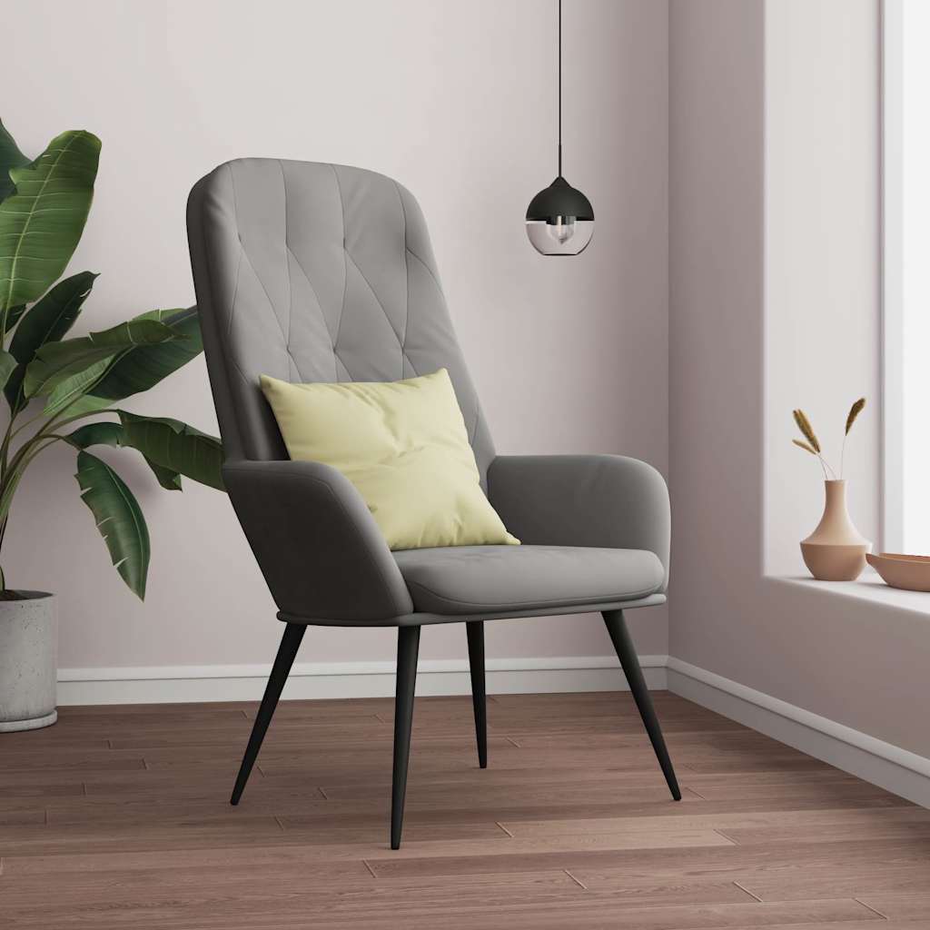 Vidaxl relaxstoel fluweel lichtgrijs