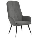 Vidaxl relaxstoel fluweel donkergrijs