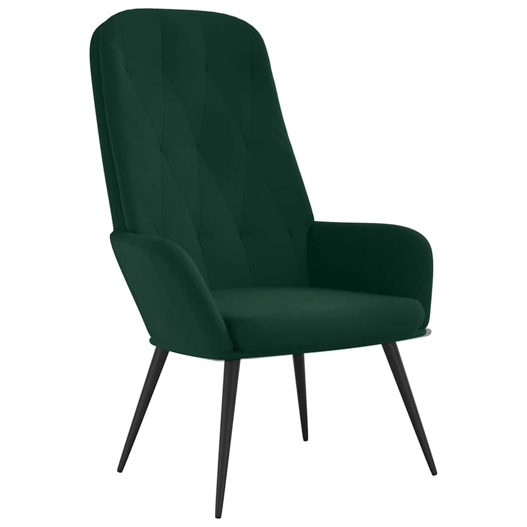 Vidaxl relaxstoel fluweel donkergoen