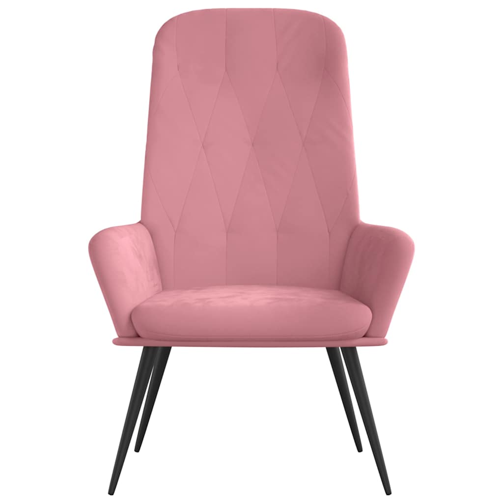 Vidaxl relaxstoel fluweel roze