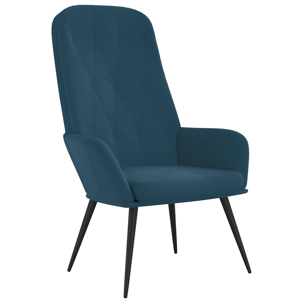 Vidaxl relaxstoel fluweel blauw