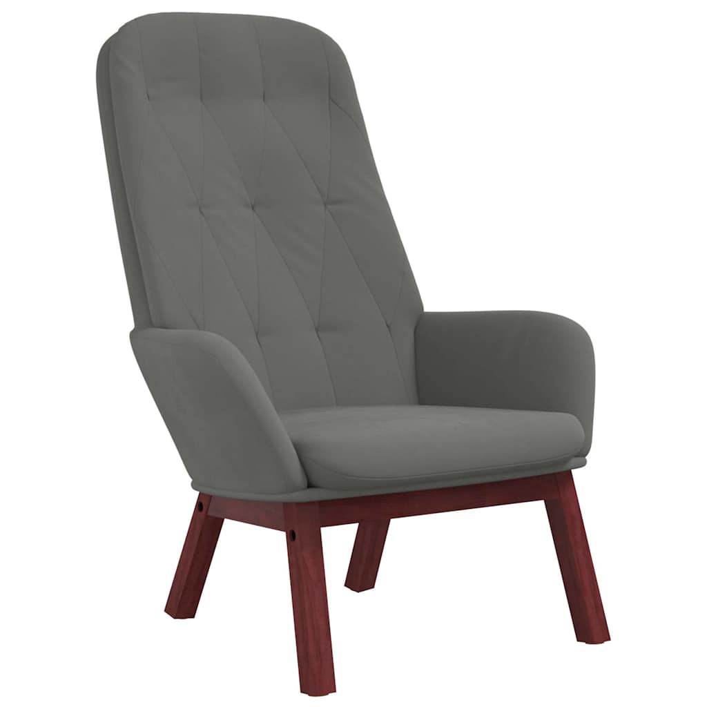 Vidaxl relaxstoel fluweel donkergrijs