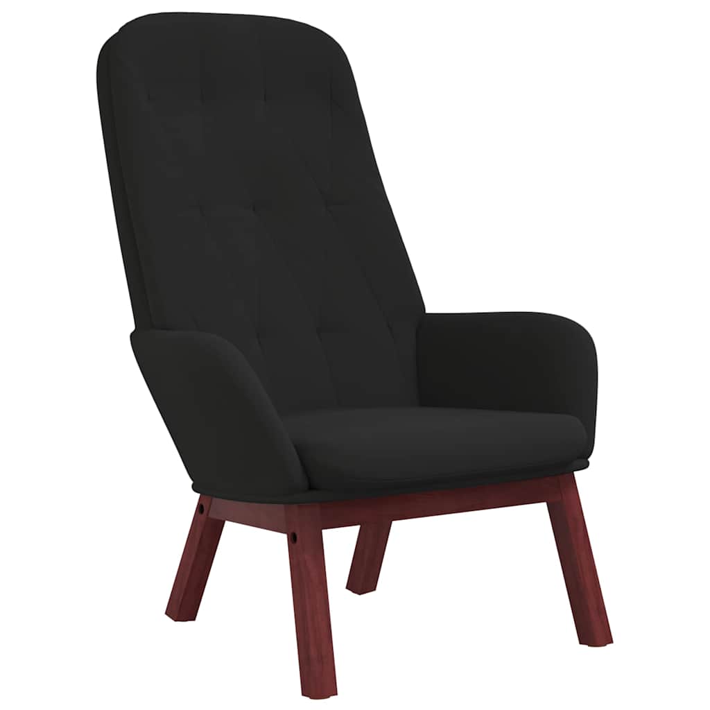 Vidaxl relaxstoel fluweel zwart