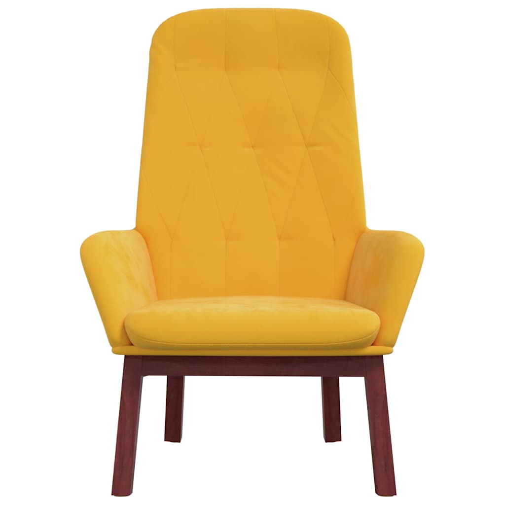 Vidaxl relaxstoel fluweel mosterdgeel