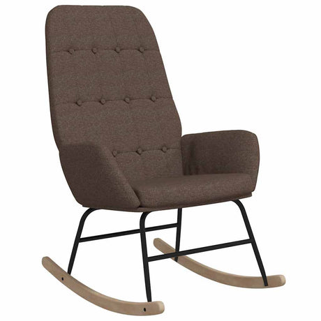 Vidaxl schommelstoel stof taupe