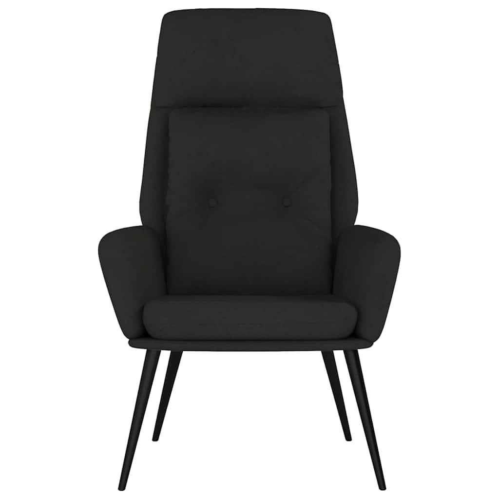 Vidaxl relaxstoel kunstsuède zwart