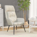 Vidaxl relaxstoel kunstsuède crèmekleurig