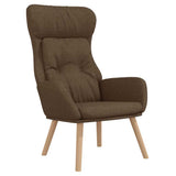 Vidaxl relaxstoel stof bruin
