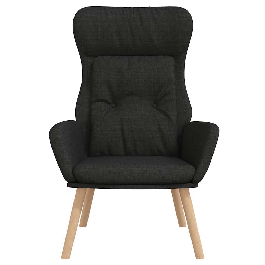 Vidaxl relaxstoel stof zwart