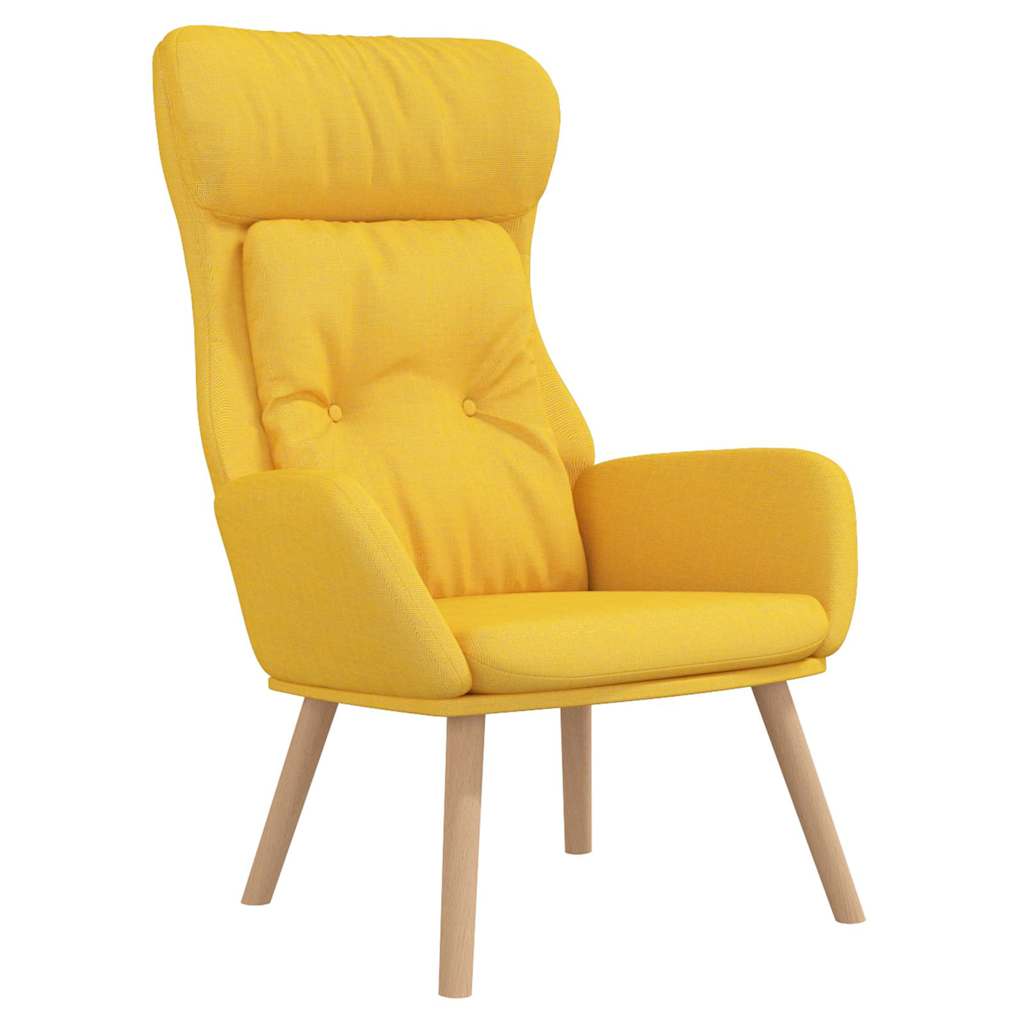 Vidaxl relaxstoel stof mosterdgeel