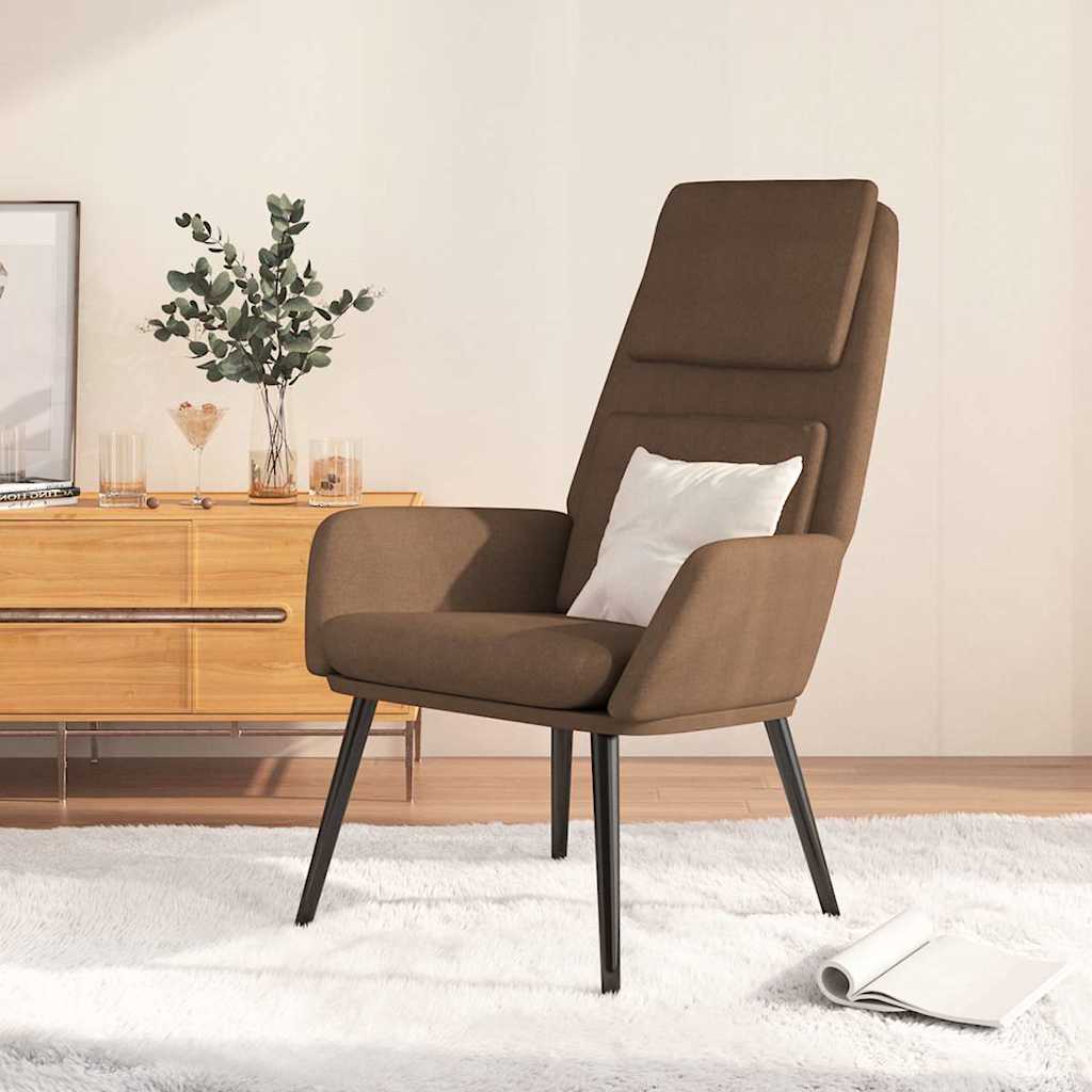 Vidaxl relaxstoel stof bruin
