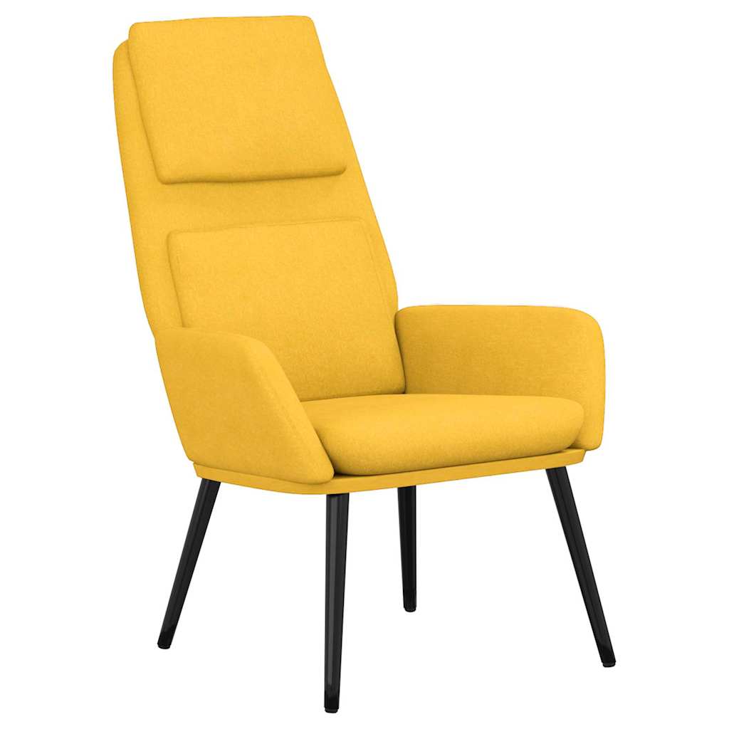 Vidaxl relaxstoel stof mosterdgeel