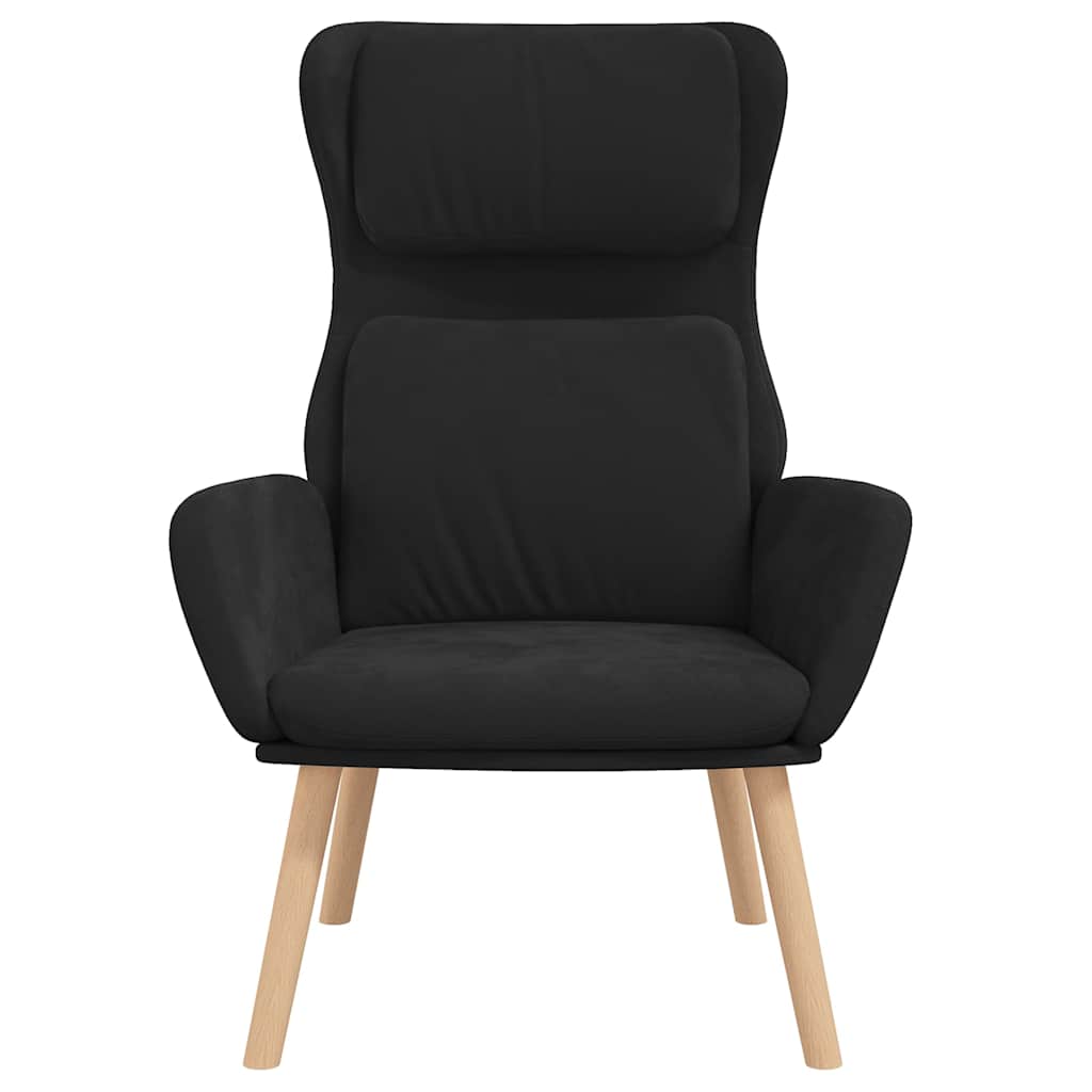 Vidaxl relaxstoel fluweel zwart