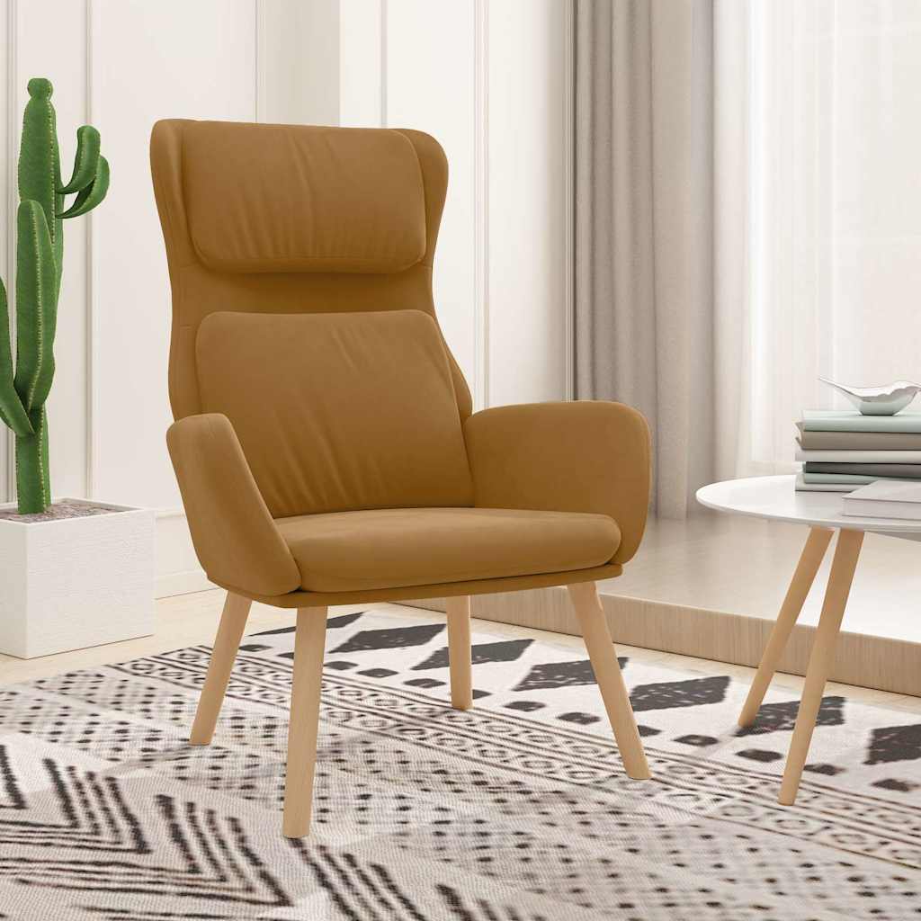 Vidaxl relaxstoel fluweel bruin