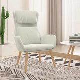 Vidaxl relaxstoel fluweel crèmewit