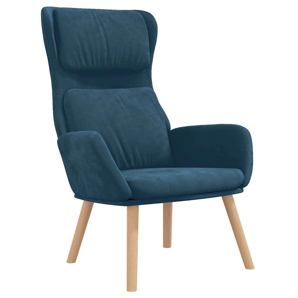 Vidaxl relaxstoel fluweel blauw