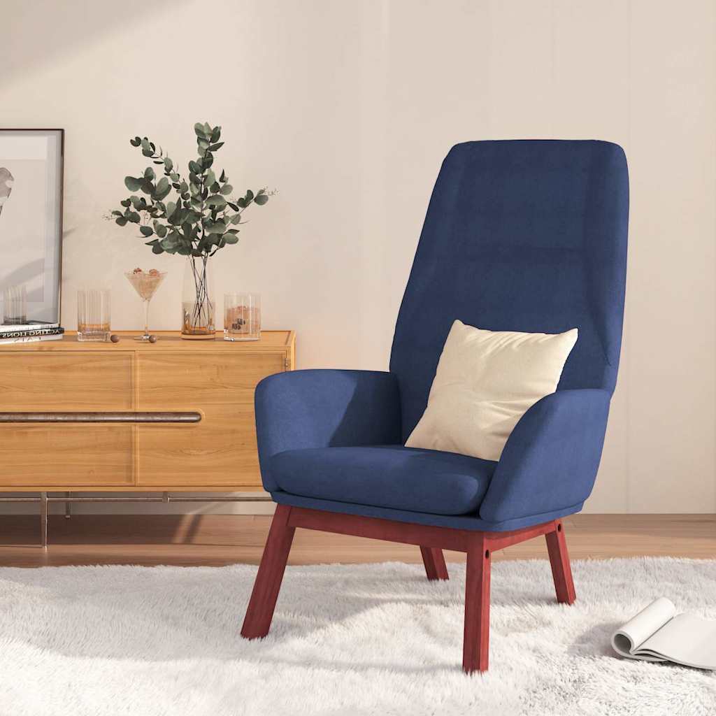 Vidaxl relaxstoel stof blauw