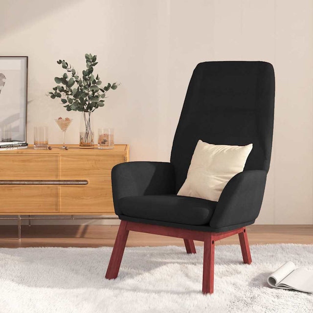 Vidaxl relaxstoel stof zwart