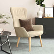 Vidaxl relaxstoel stof crèmekleurig