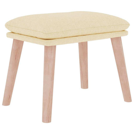 Vidaxl voetenbank 45x29,5x35 cm stof crèmekleurig