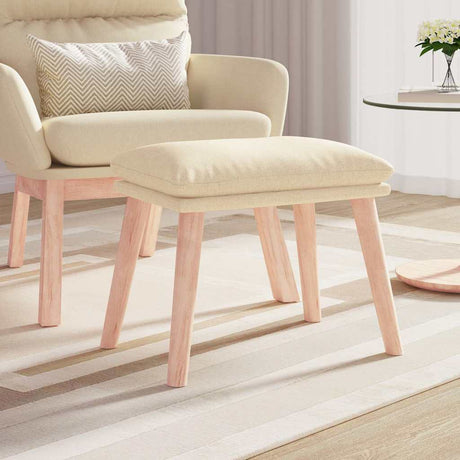 Vidaxl voetenbank 45x29,5x35 cm stof crèmekleurig
