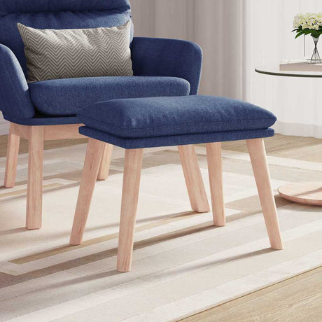 Vidaxl voetenbank 45x29,5x35 cm stof blauw