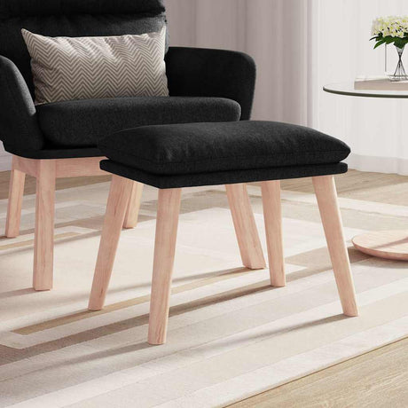 Vidaxl voetenbank 45x29,5x35 cm stof zwart