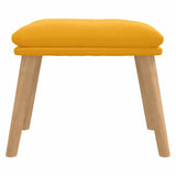 Vidaxl voetenbank 45x29,5x35 cm fluweel mosterdgeel