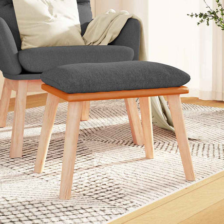 Vidaxl voetenbank 45x29,5x35 cm stof en kunstleer donkergrijs