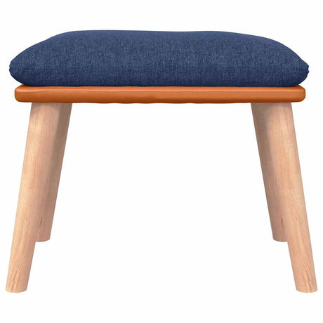 Vidaxl voetenbank 45x29,5x35 cm stof en kunstleer blauw